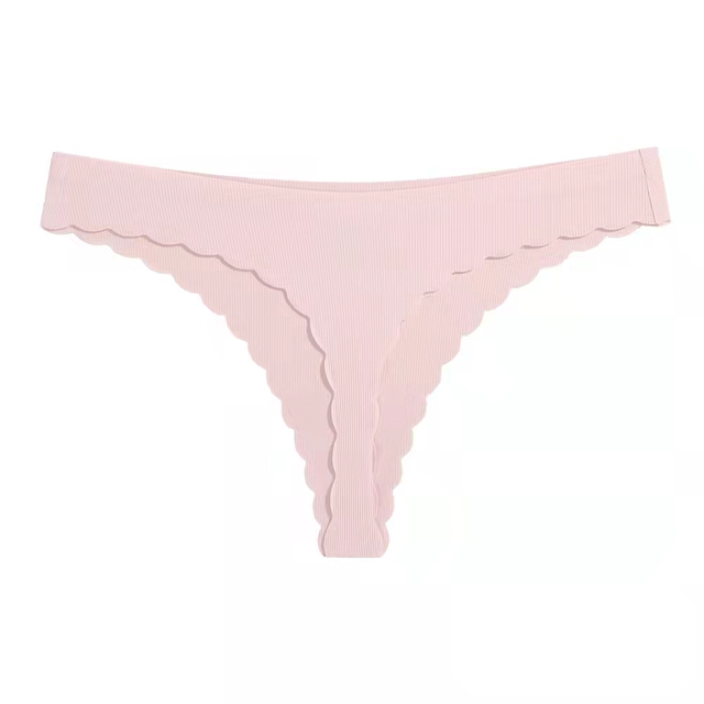 Lacer Cutting Wave Edge Seamless Thongs T002