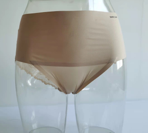 Bonding laser cut lace high waist brief