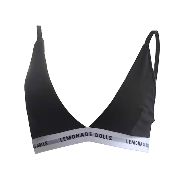 Braid With Logo Plunge Bralette Bra 1001